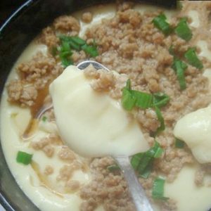 【Cucina Cinese】肉末蒸蛋 – Uovo fresco al vapore con carne macinata